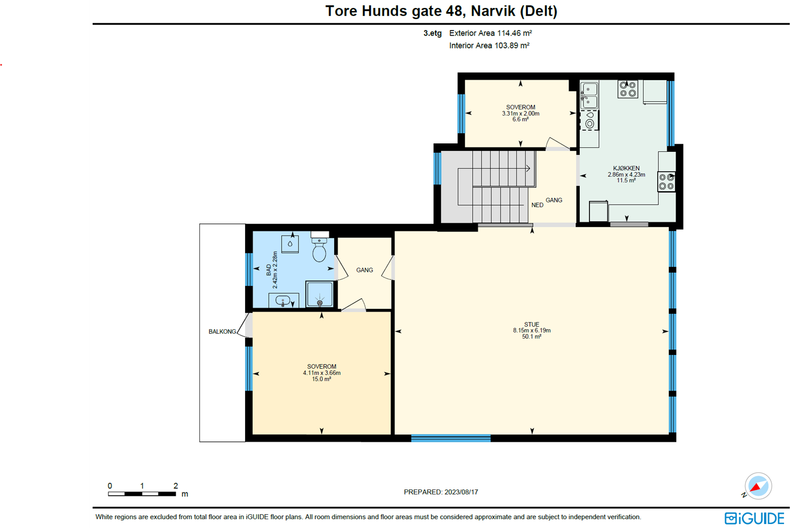 Tore Hunds gate 48 2. etasje Galleribilde