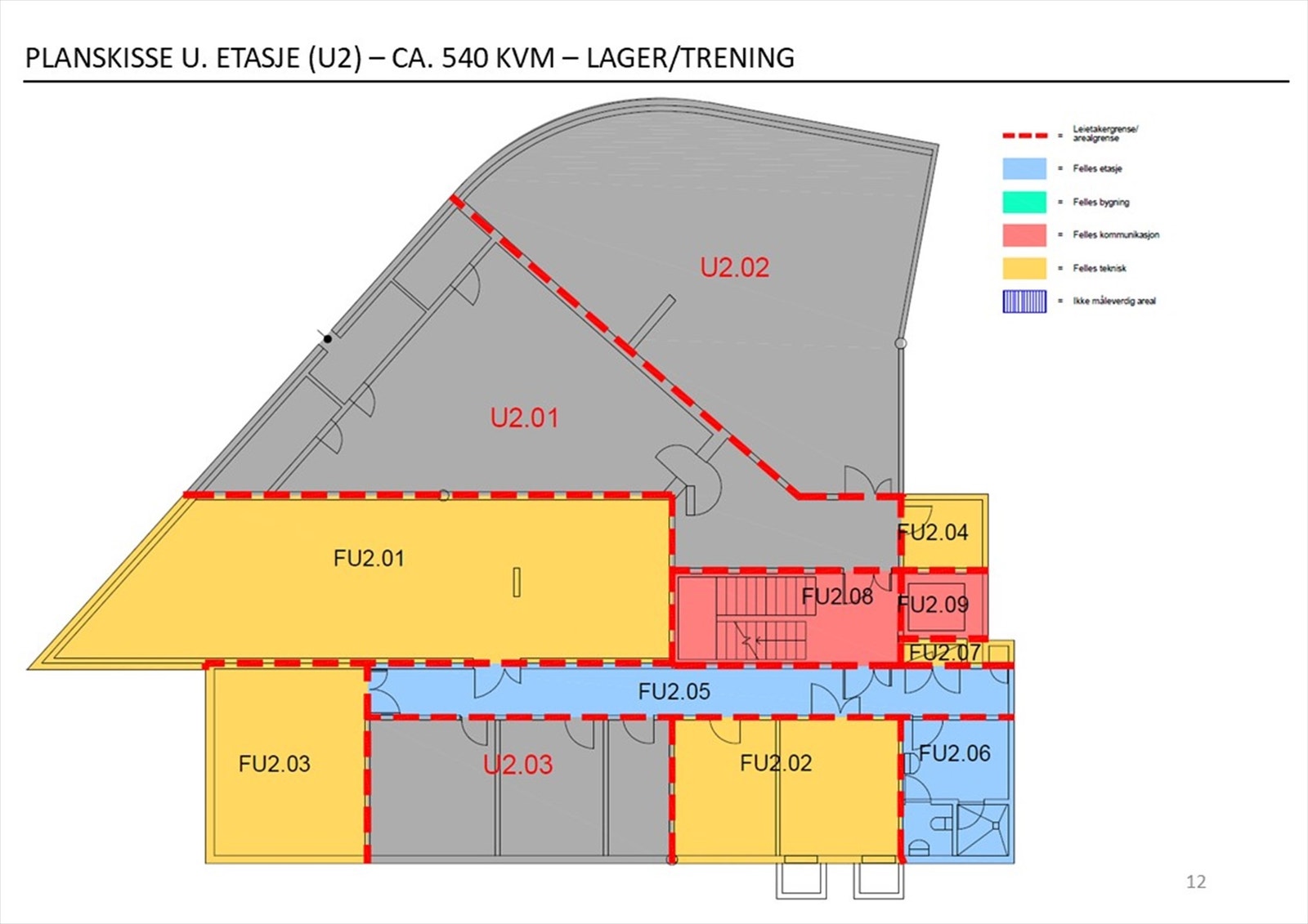 Planskisse U2 - lager/trening Galleribilde