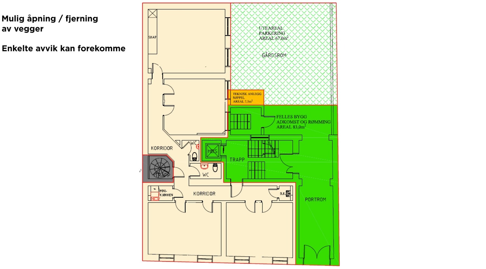 Planskisse - enkelte avvik kan forekomme. Galleribilde