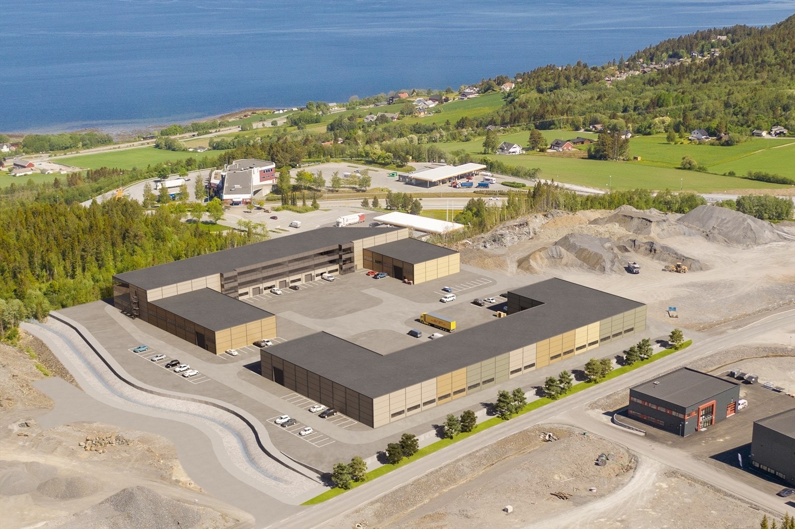 Ny næringspark etableres for proffsalg, lager/logistikk, produksjon, verksted, kontor Galleribilde