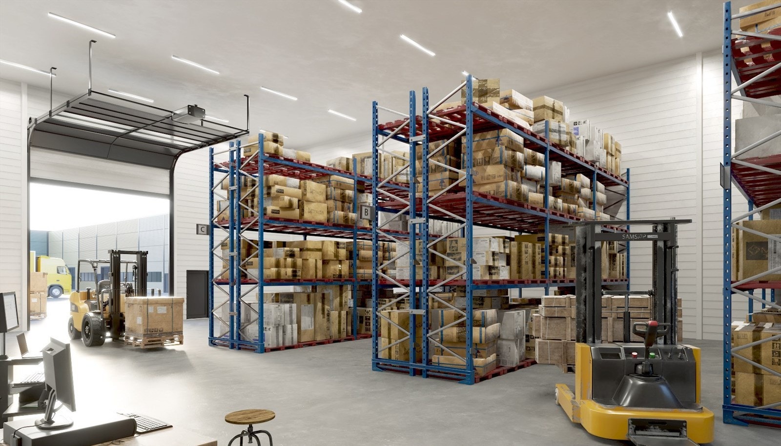 Fleksible lagerareal med inntil 6,5 meter takhøyde. Galleribilde