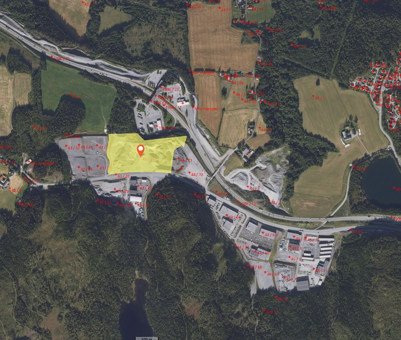 God beliggenhet mot E6 Galleribilde