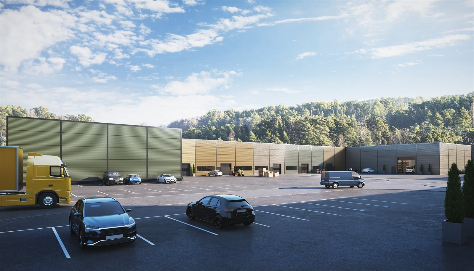 Det er planlagt solcelleanlegg på tak og bergvarme som oppvarmingskilde. Galleribilde