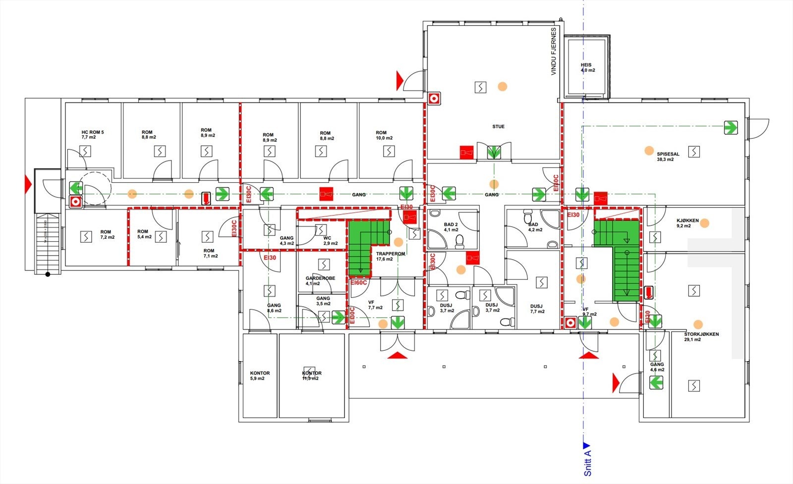 Plantegning 1 etasje Galleribilde
