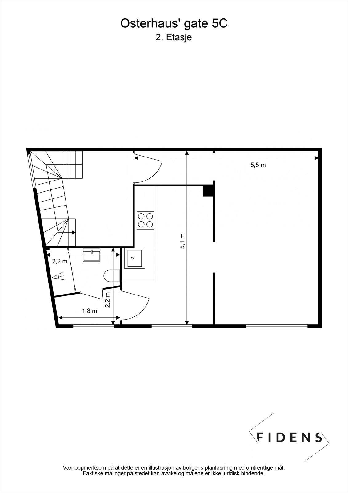 Osterhaus' gate 5C - 2. Etasje Galleribilde