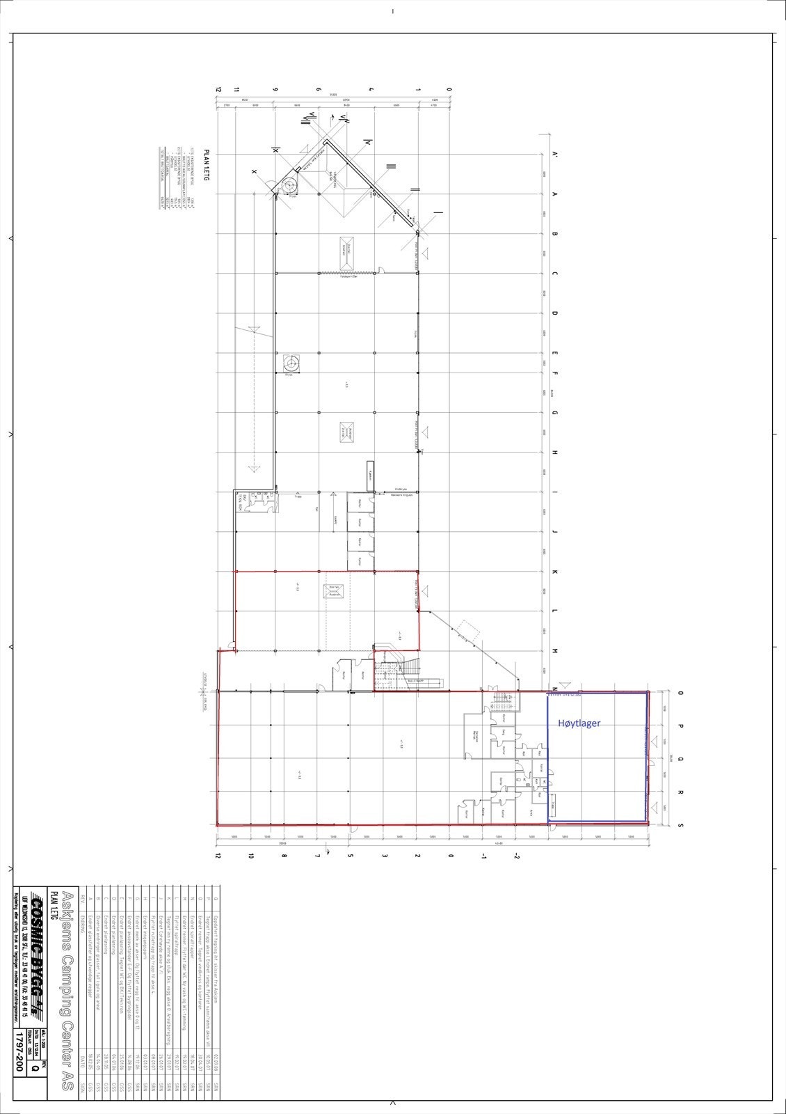 Tegning, ledig areal markert Galleribilde