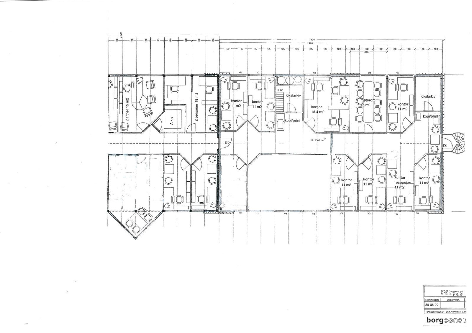 Plantegning D34 2. etg. nord Galleribilde