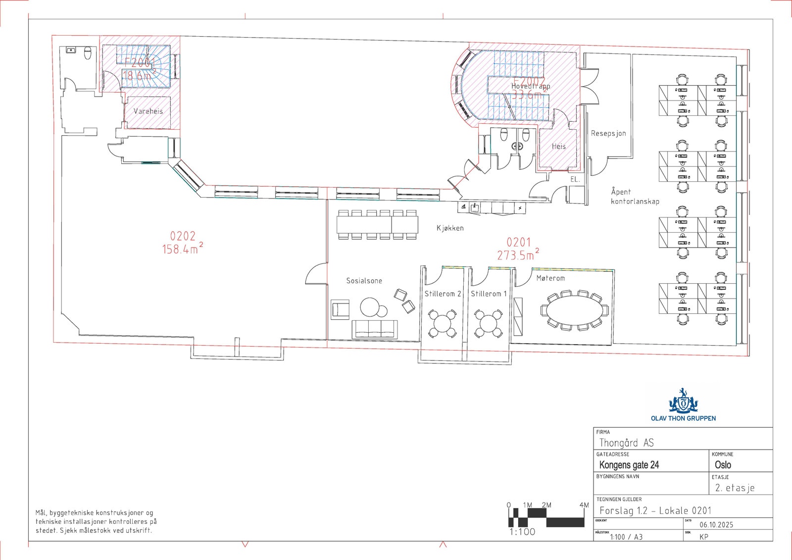 Forslag til planløsning for kontor Galleribilde