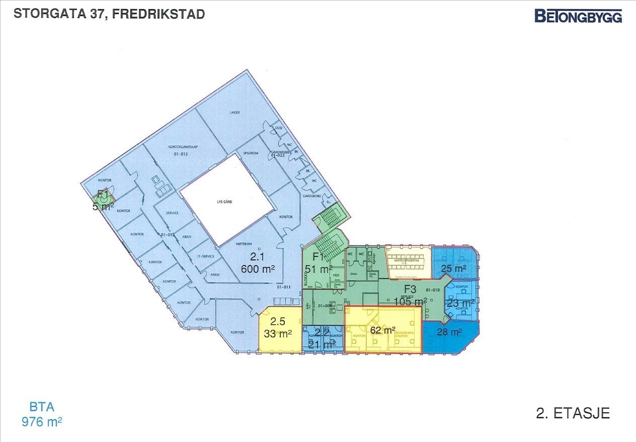 Tegning 2. etasje Galleribilde