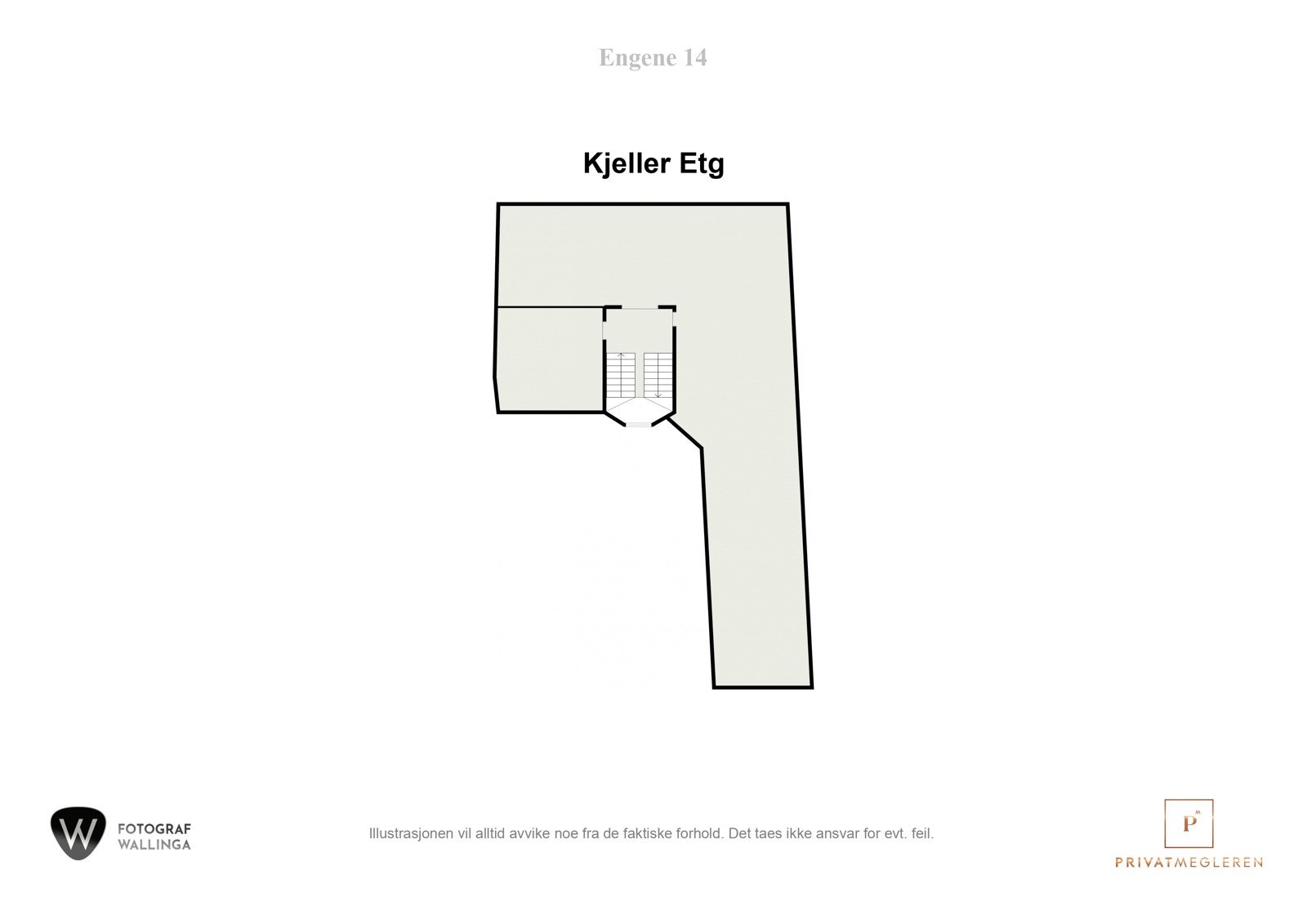 Planskisse ilustrasjon - Engene 14 - Kjeller Etg Galleribilde