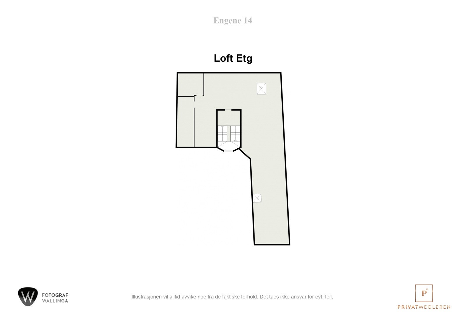 Planskisse ilustrasjon - Engene 14 - Loft Etg Galleribilde