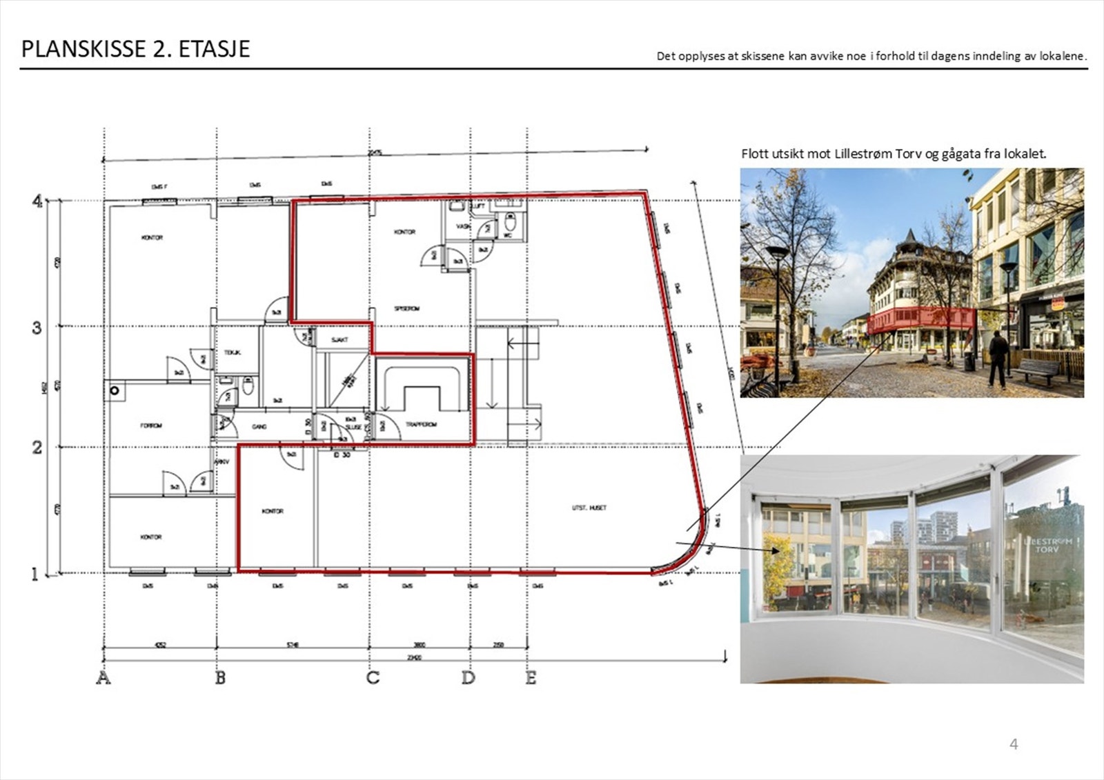 Planskisse 2. etasje. Galleribilde