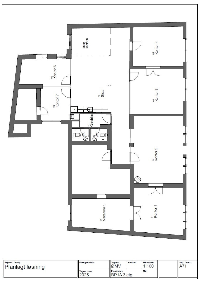 Plantegning 3. etg - B1A Galleribilde