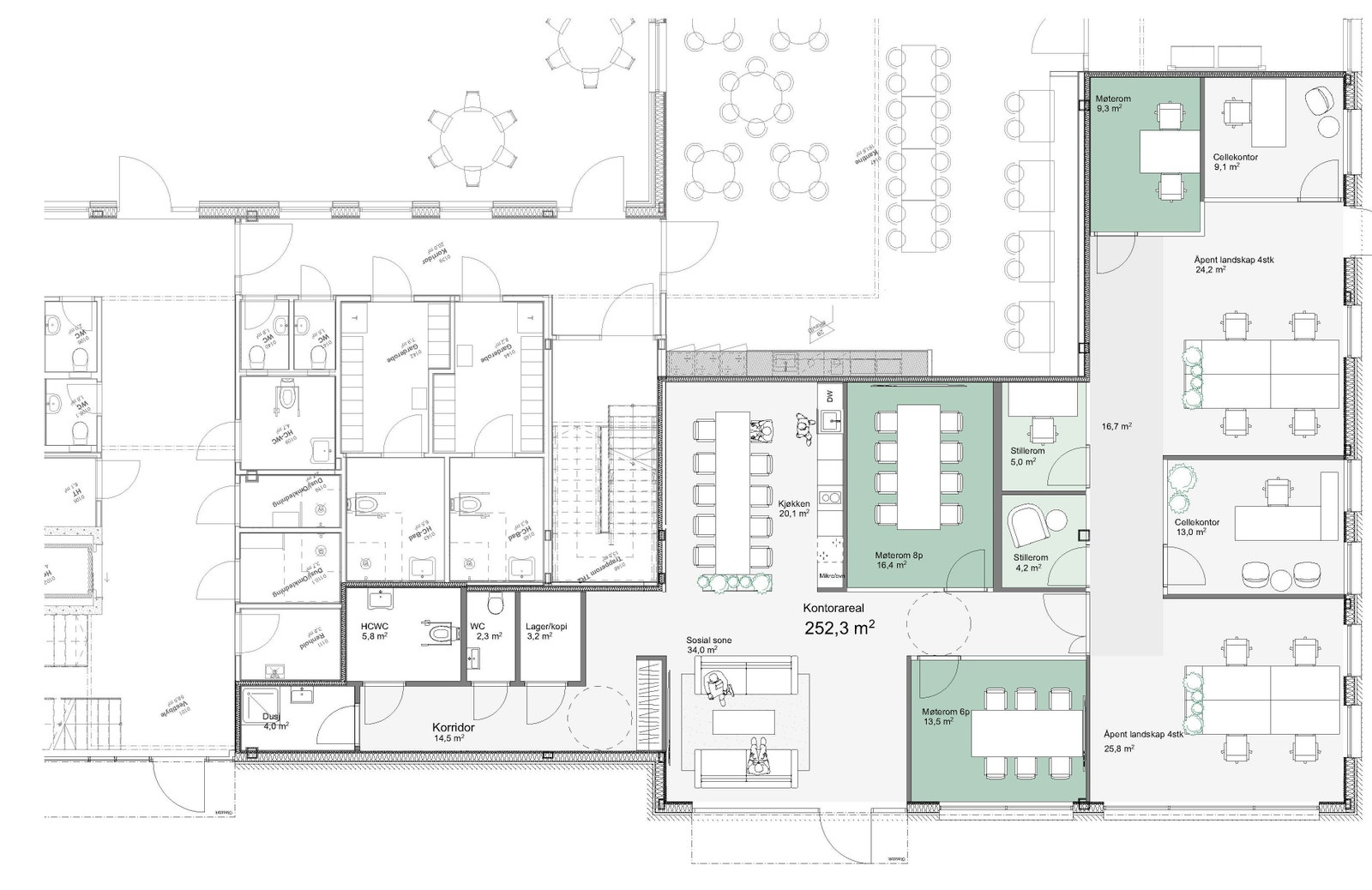 Plangtegning Galleribilde