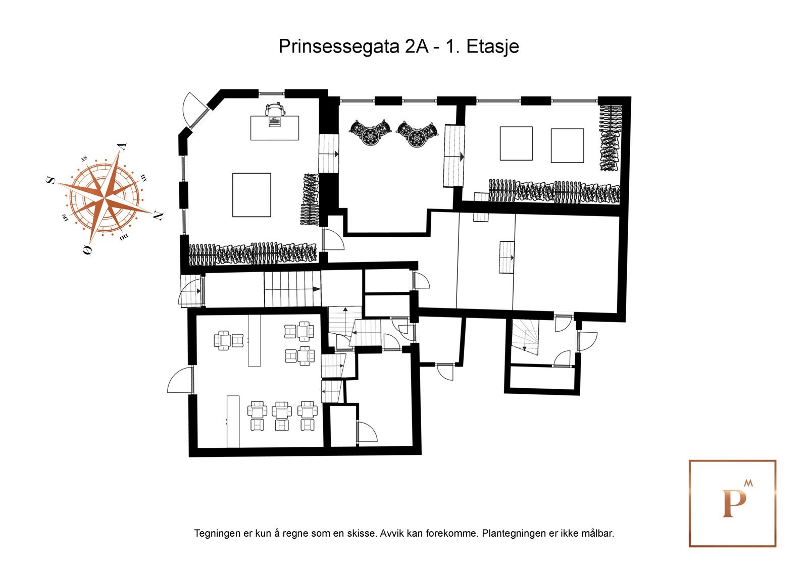 Plantegning bakkeplan / 1. etasje Galleribilde