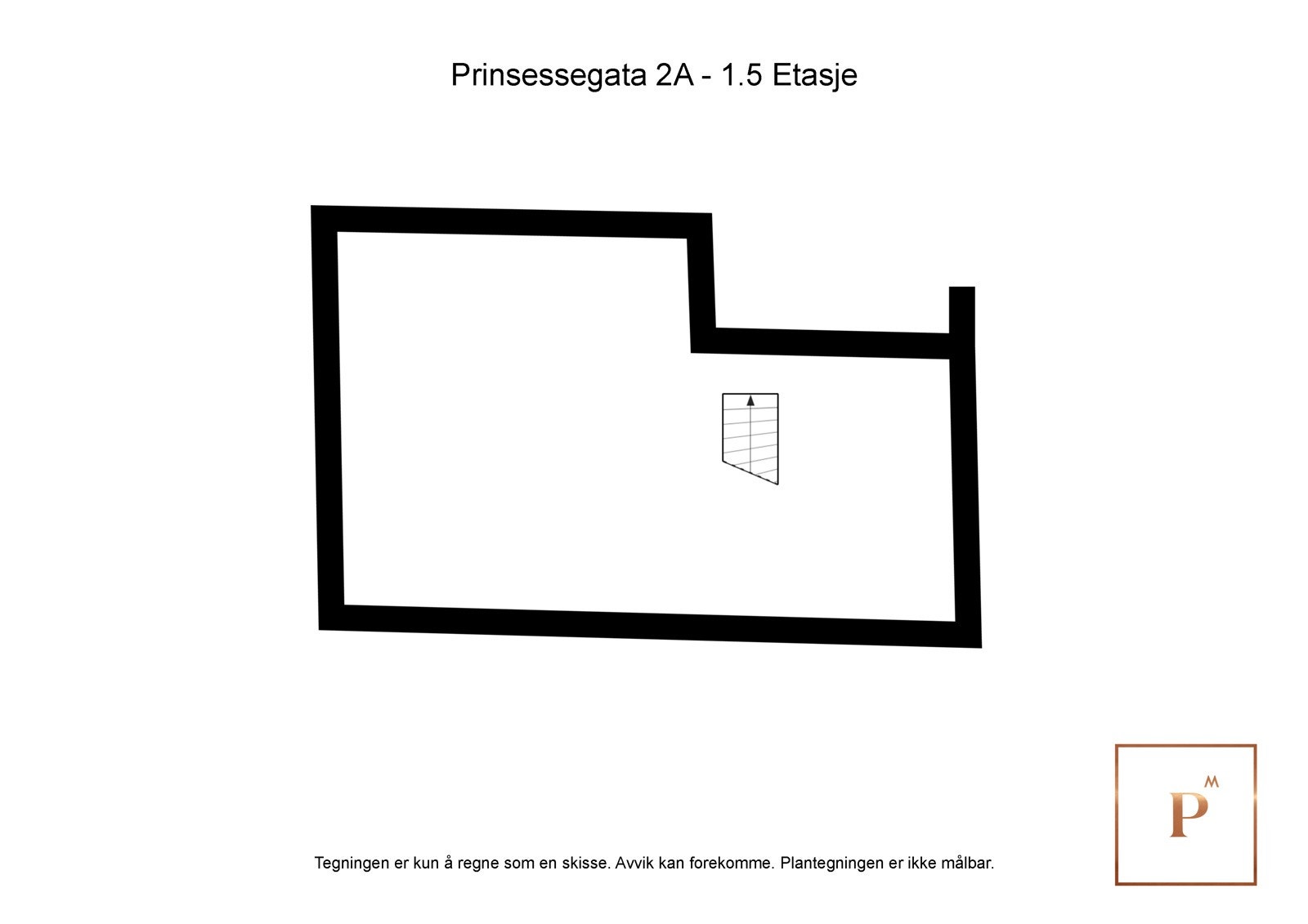 Plantegning 2.etg over Kobber Galleribilde