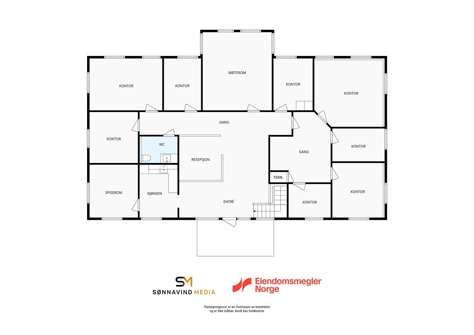 Plantegning 2.etg. Galleribilde
