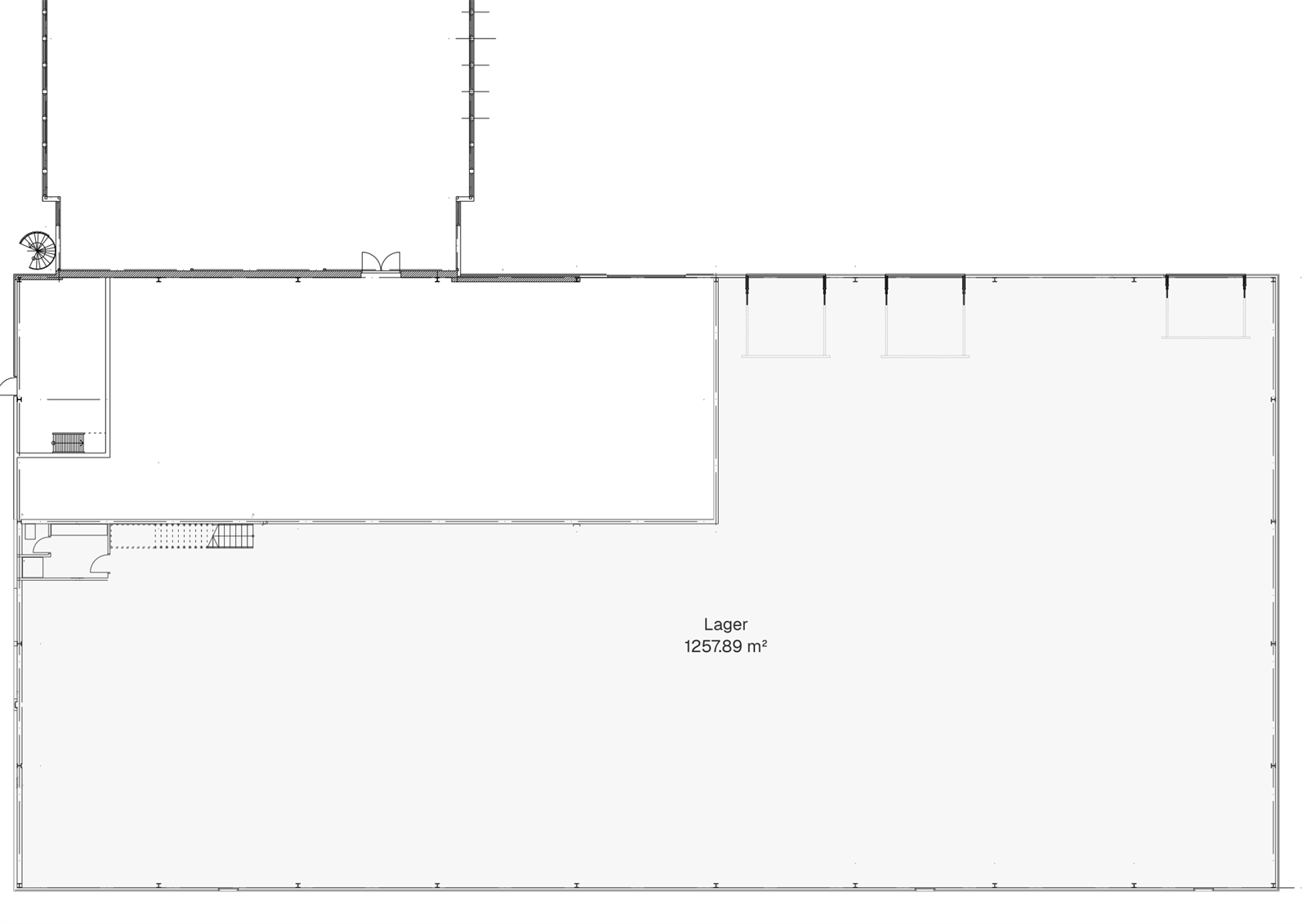 Plantegning lager 690 + 600 kvm Galleribilde
