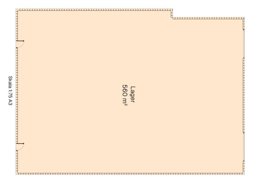 Plantegning lager på 600 kvm Galleribilde