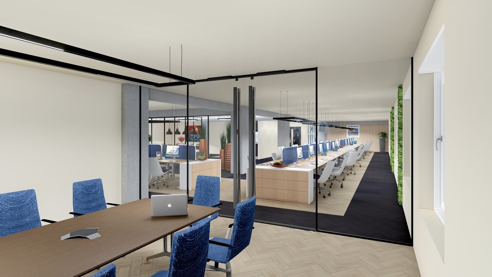 Illustrasjon på mulig innredning i 1. etg.