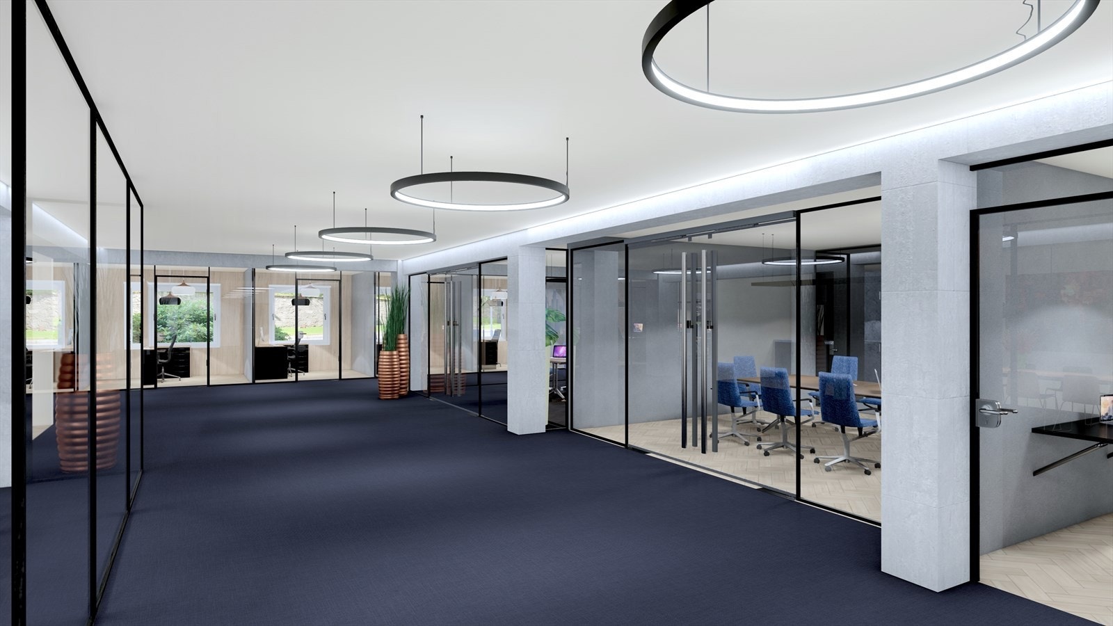 Illustrasjon på mulig innredning i 1. etg.