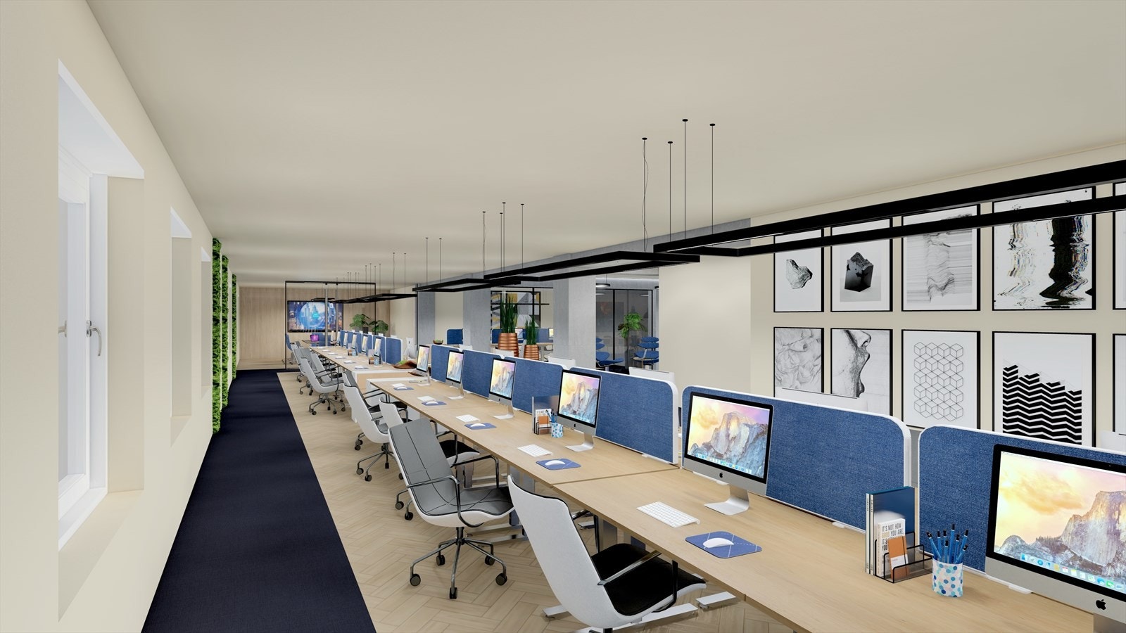 Illustrasjon på mulig innredning i 1. etg.