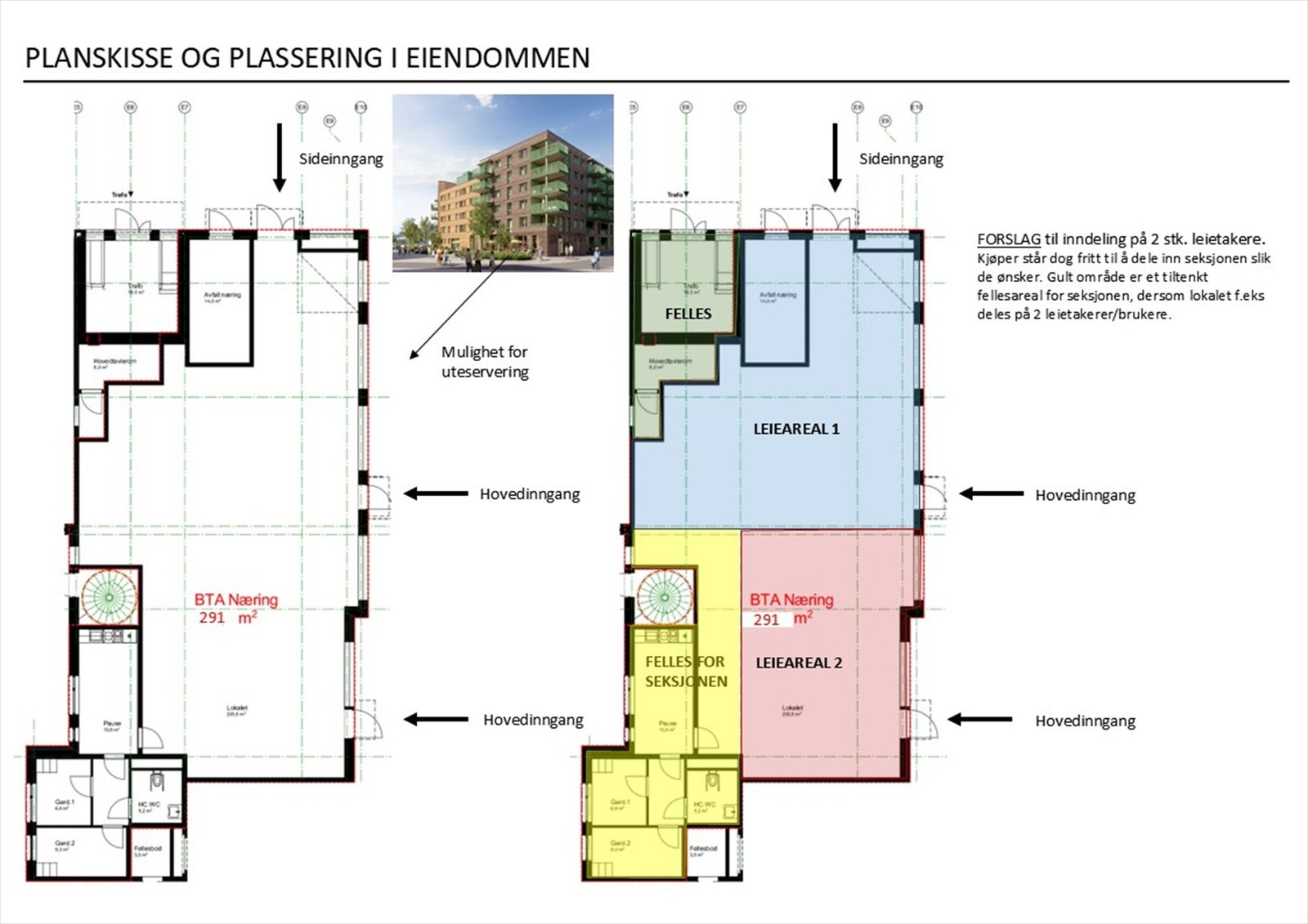 Planskisse Galleribilde