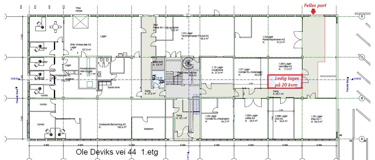 Planløsning 1.etg. Galleribilde