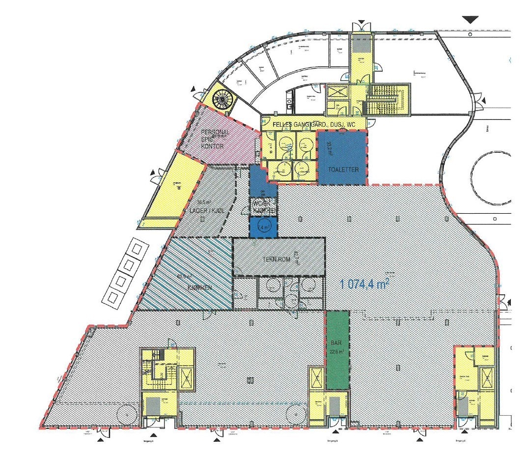 planskisse 1. etasje Galleribilde