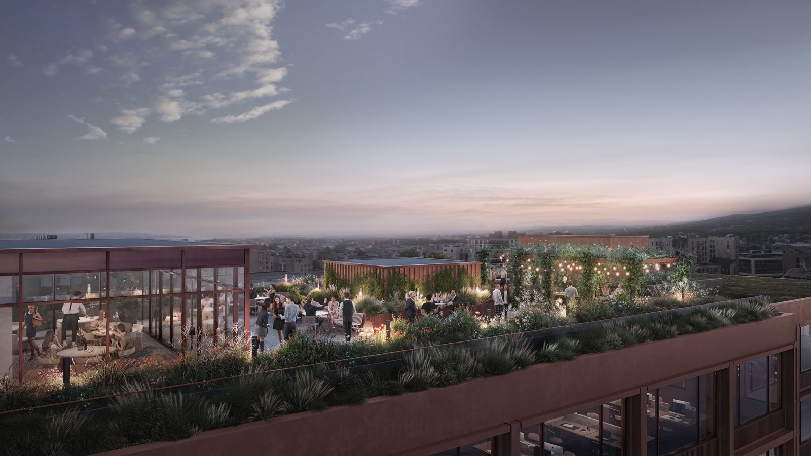 Illustrasjon takterrasse Galleribilde