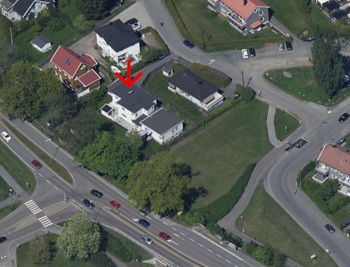 Fredrik Solies vei 6 - Enebolig antatt bygd i 1931, antatt påbygd i ca. 2000 og ytterligere tilbygd med kontordel i ca. 2003 Galleribilde