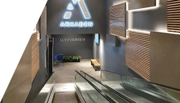 Inngang fra P-hus til senteret Galleribilde