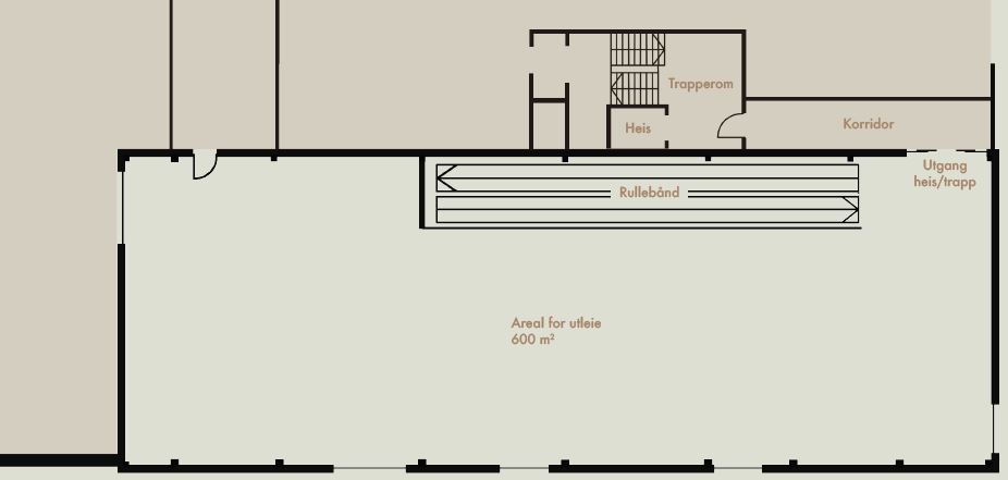 Plantegning handelsareal Galleribilde
