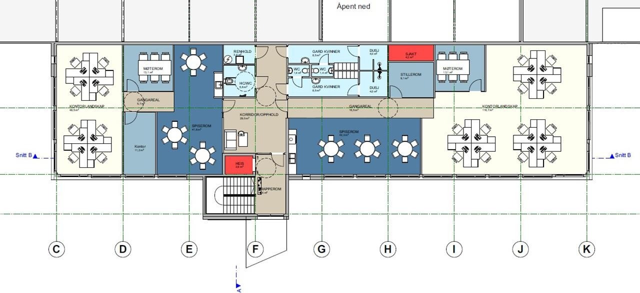 Forslag til romplan Galleribilde