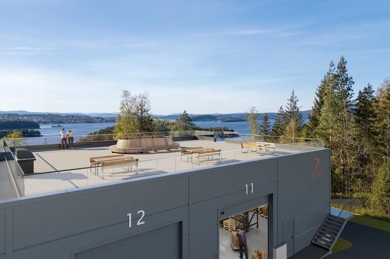 Taketerrasse tilhørende seksjon 10 & 11. Galleribilde