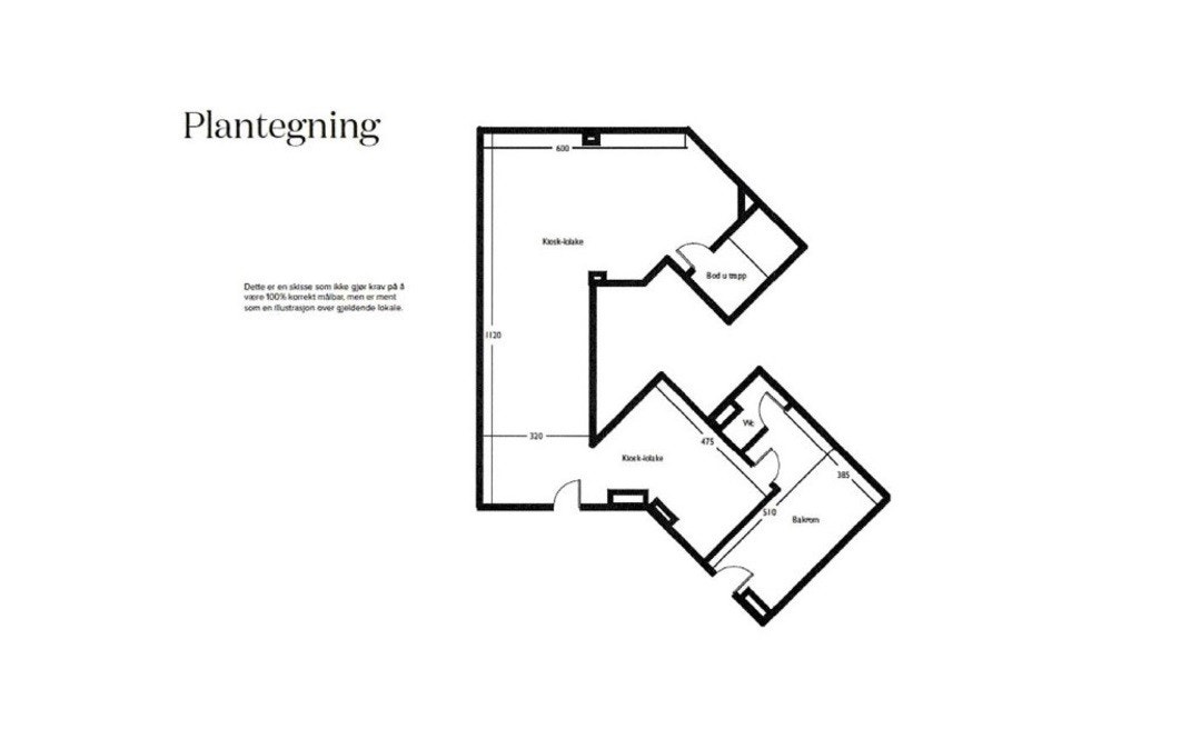 Planskisse (dagens løsning) Galleribilde