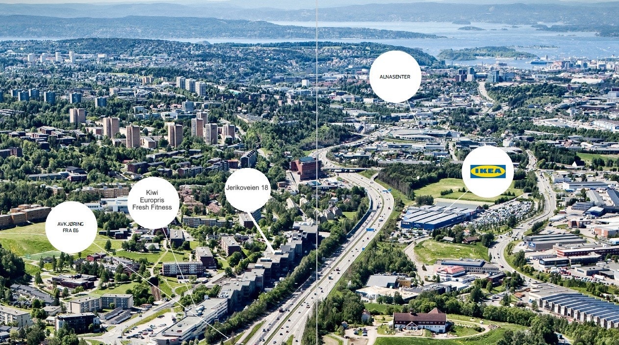 Kart Jerikoveien 18 Galleribilde