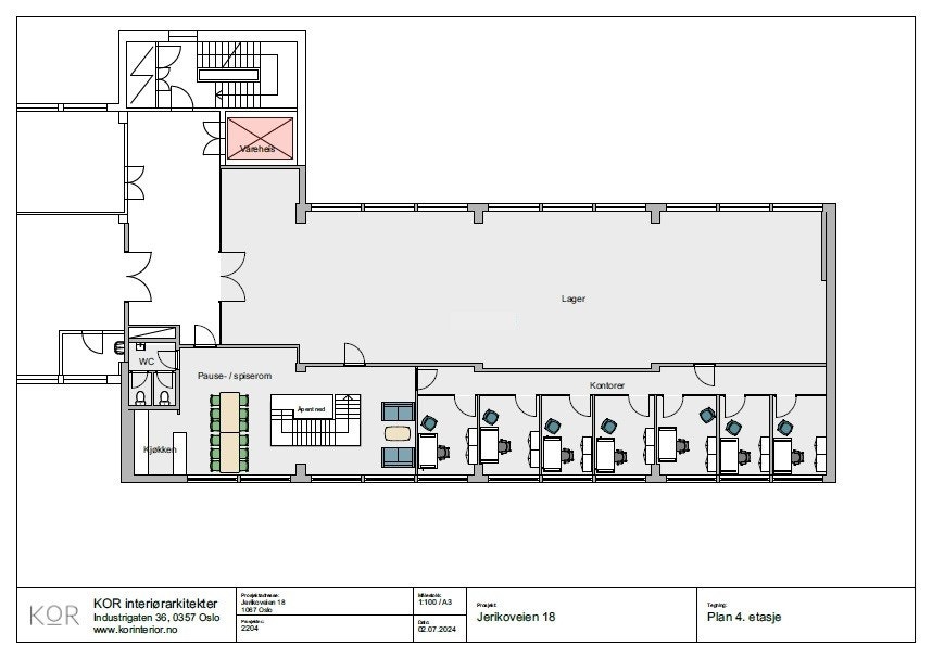 4. etg. dagens løsning Galleribilde