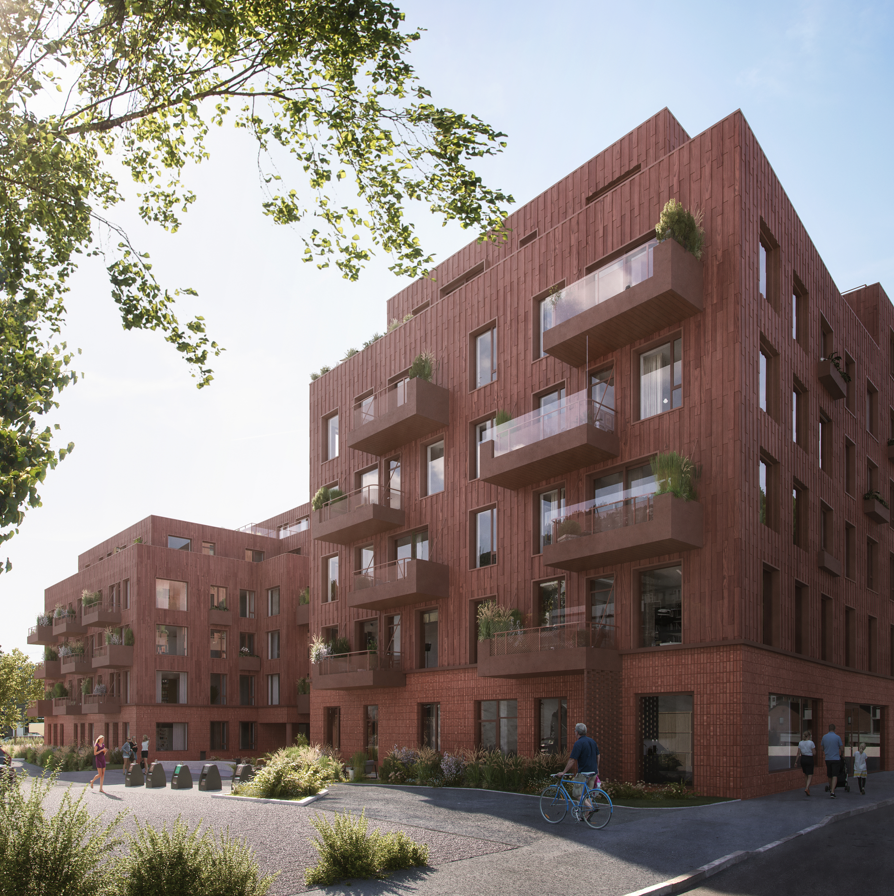 Næringslokalet ligger i deler av 1. etasje i det fremste bygget Galleribilde