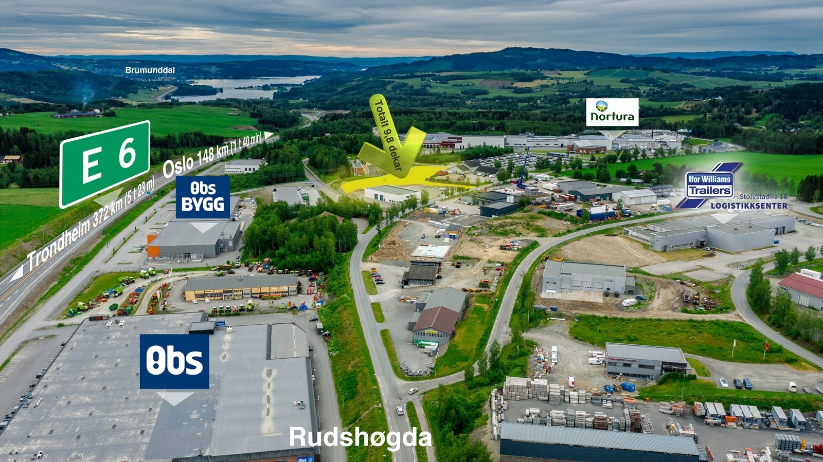 Visualisering eiendom Leinskogen mot Brumunddal Galleribilde