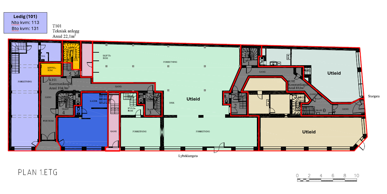 Storgata 28 - Plan 1 Galleribilde