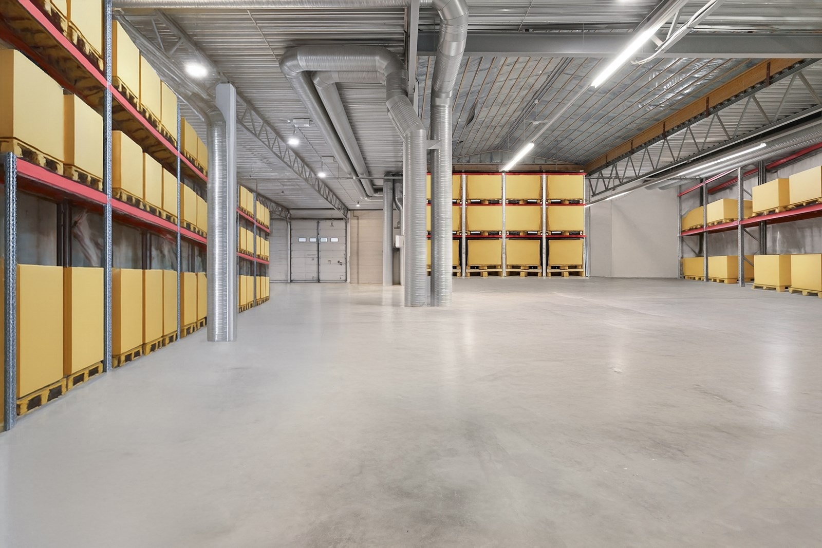 Redigert bilde som viser mulig alternativ bruk av lagerhallene. Galleribilde