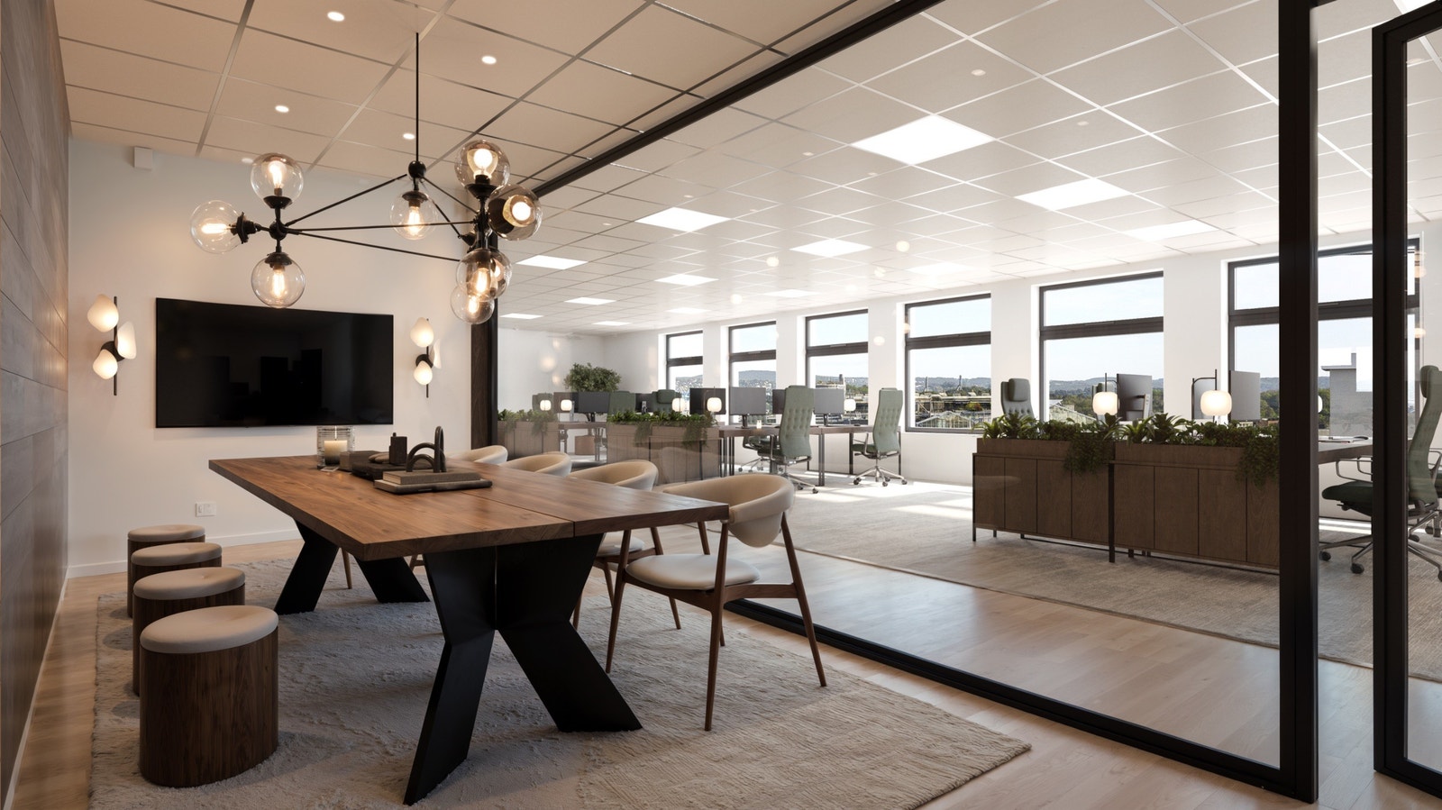 Illustrasjon kontor Galleribilde