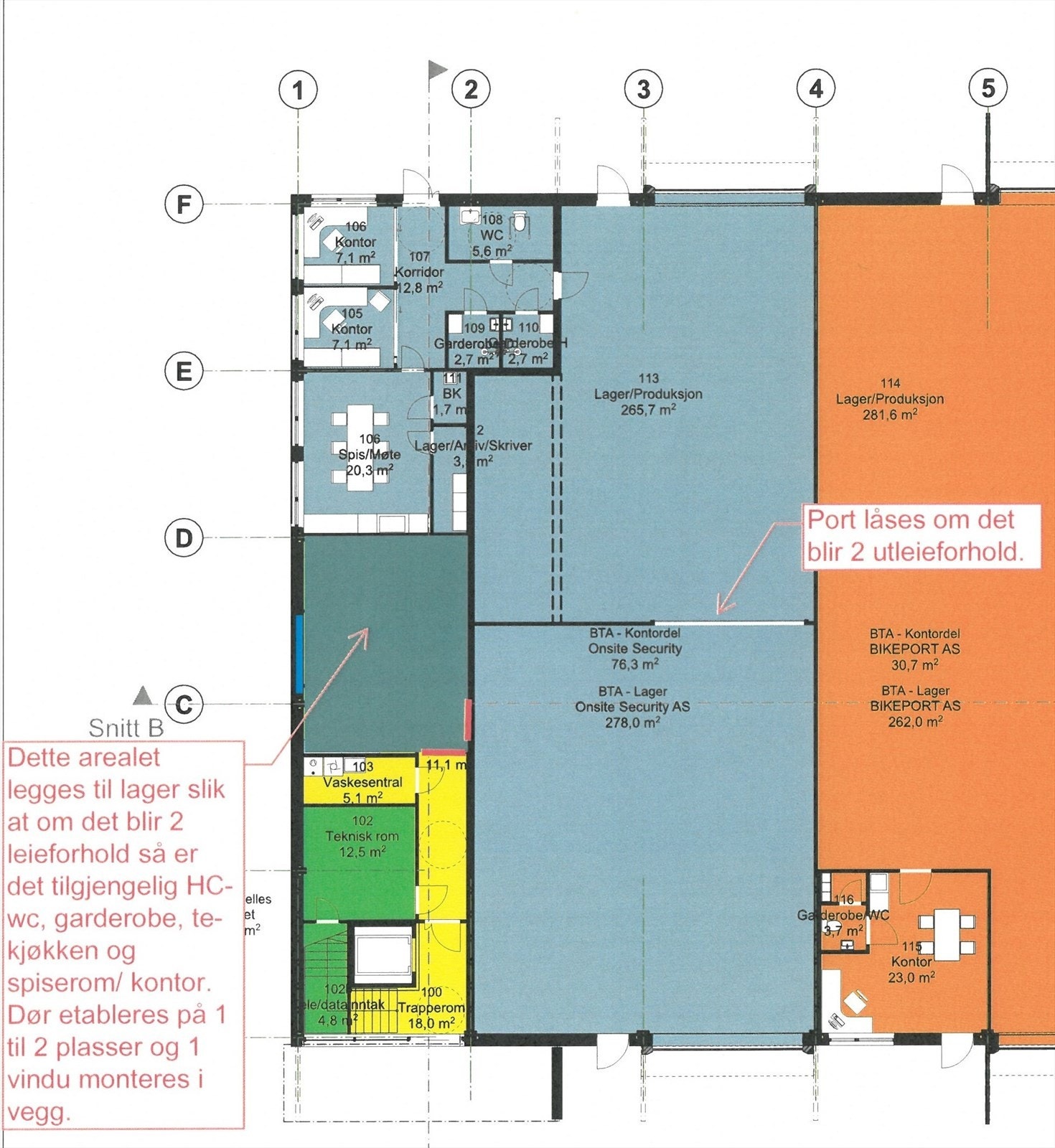 Ledig areal med mulighet for å dele av til 2 leieforhold. Galleribilde