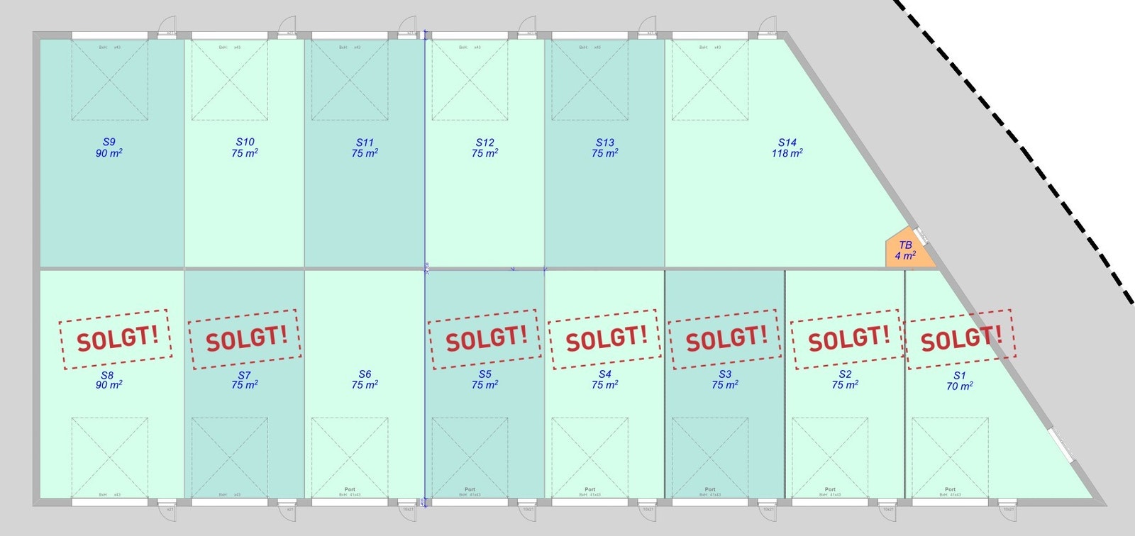 Oversikt over solgte seksjoner Galleribilde