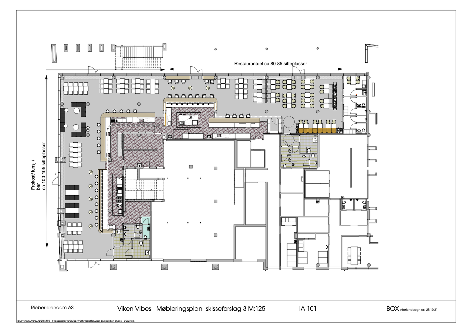 Møbleringsplan skisseforslag Galleribilde