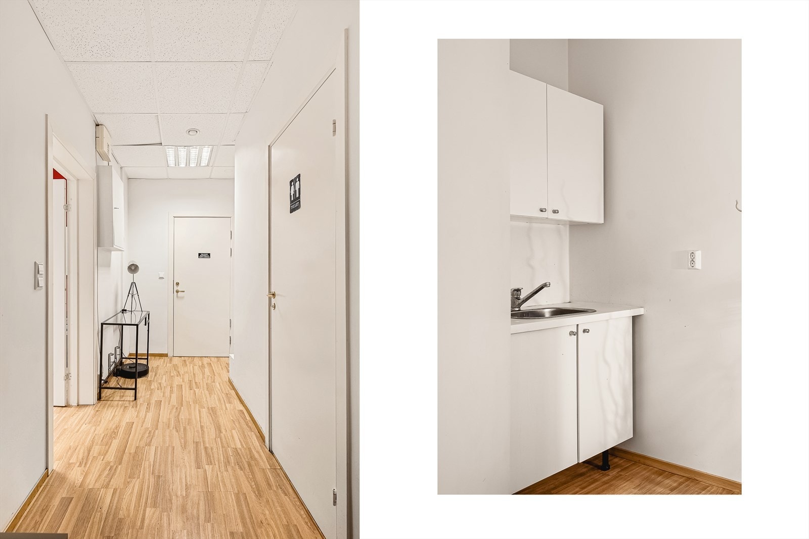 - Bakgang med kjøkkenkrok og toalettrom - Galleribilde