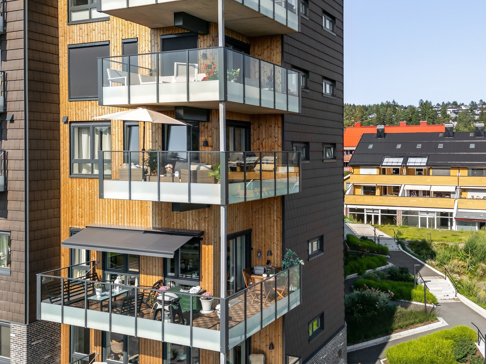 Fasadebilde av leiligheten. Galleribilde