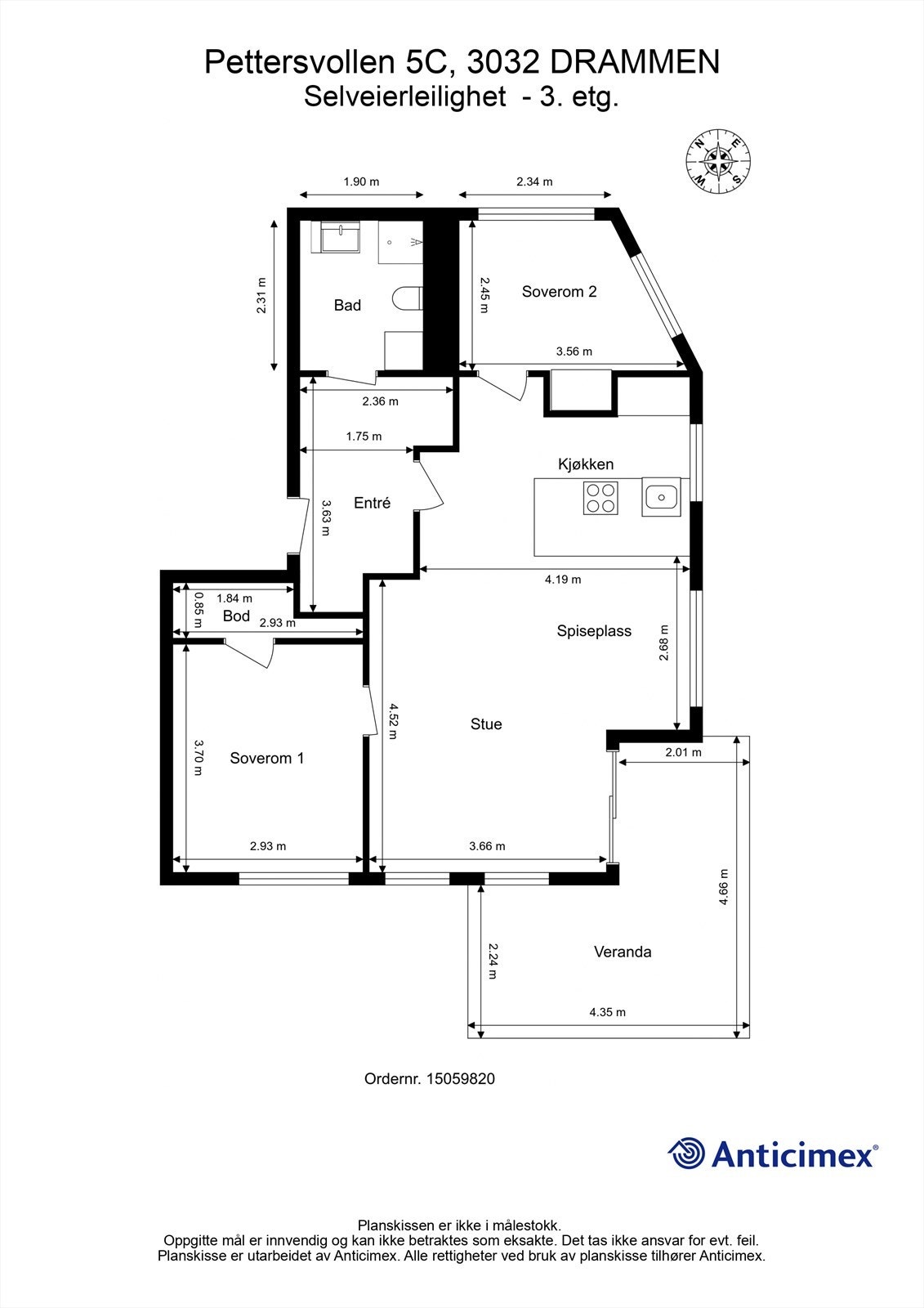 Plantegning 3.etasje Galleribilde