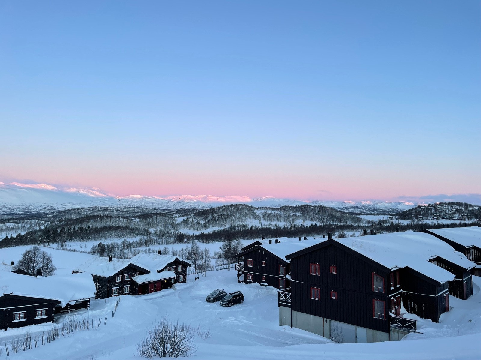 Utsiktsbilde fra leiligheten vinterstid Galleribilde